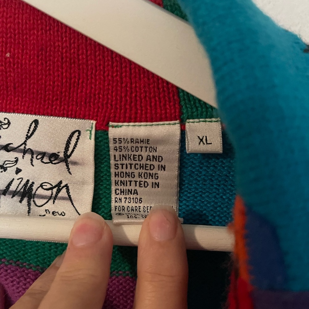 MICHAIL SIMONS VINTAGE COWBOY BOOTS SWEATER - Picture 7 of 7